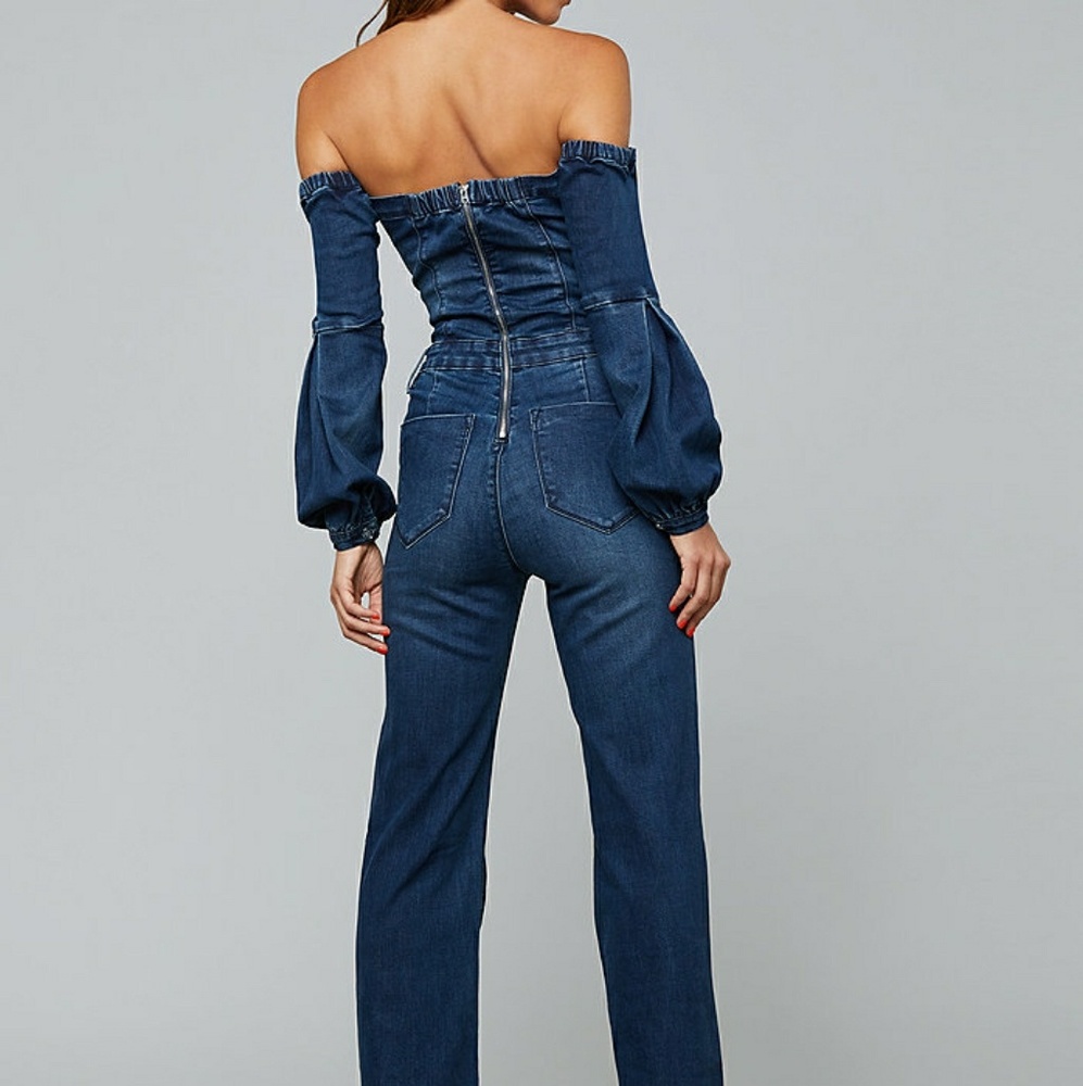 Bebe denim jumpsuit - Picture 2 of 4